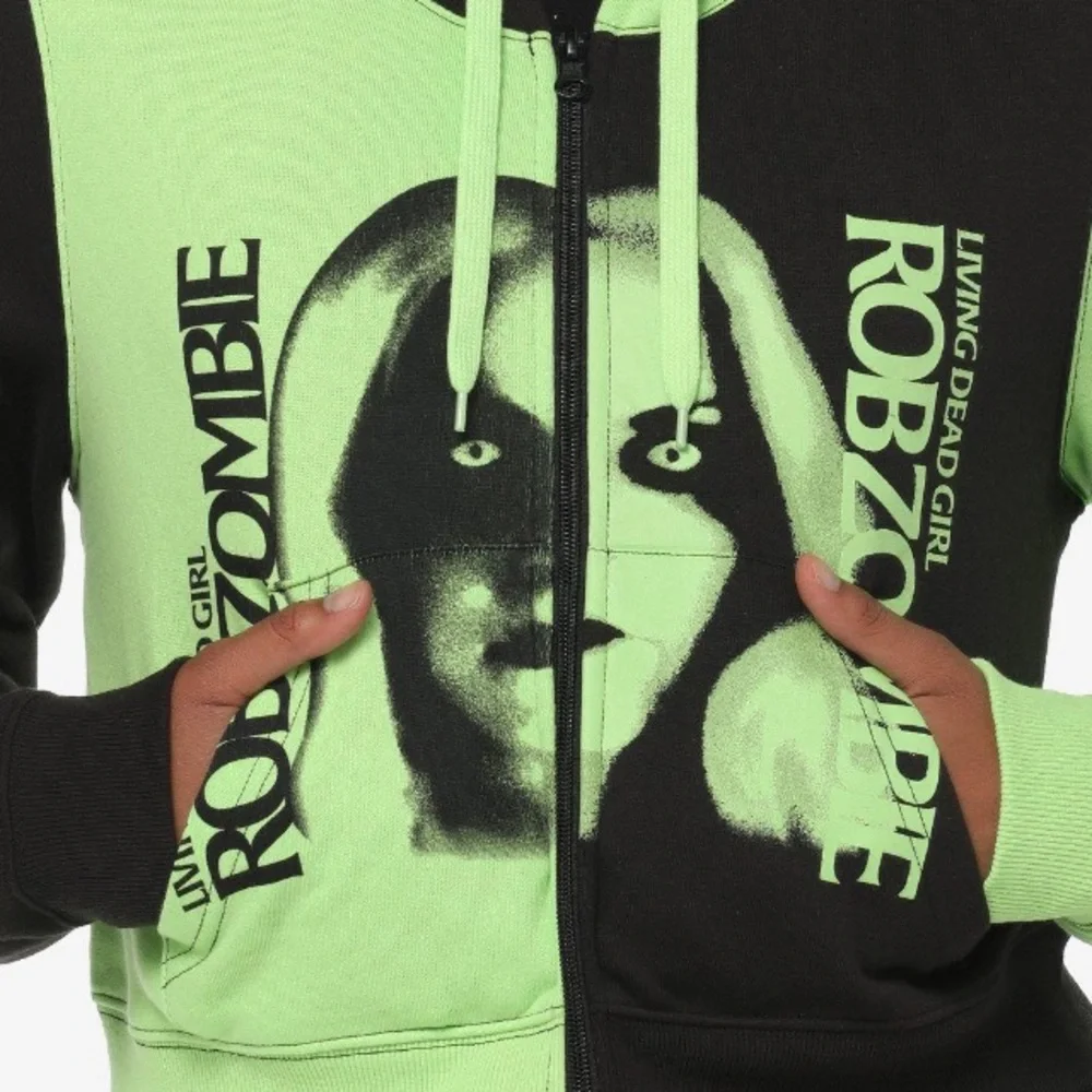 Rob Zombie Living‎ Dead Girl Crop Hoodie Hot Topic Music Metal